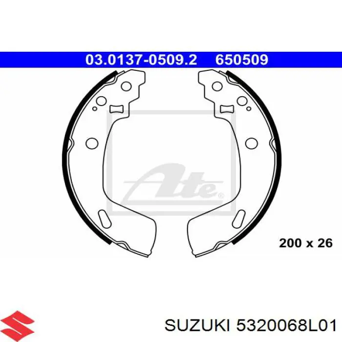 Тормоза рабочие задние ножные и тормозные барабаны Suzuki 5320068L01 цена, от 26.80 USD