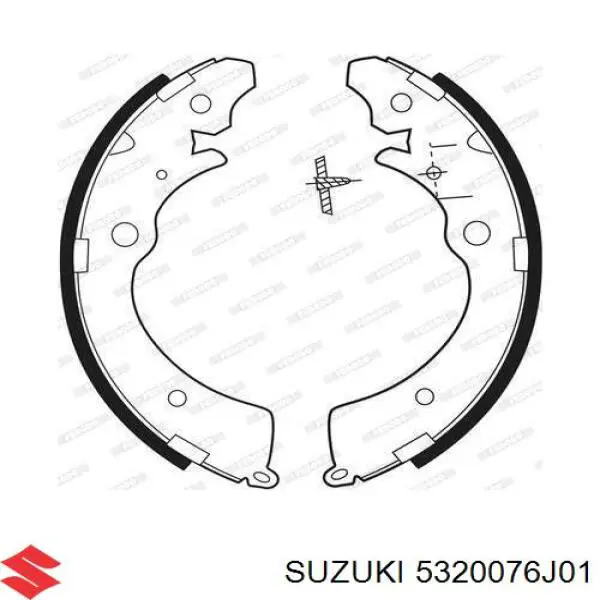 Купить 5320076J01 Suzuki Задние барабанные тормозные колодки