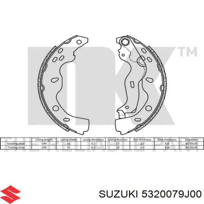 Тормоза рабочие задние ножные и тормозные барабаны Suzuki 5320079J00 цена, от 27.96 USD