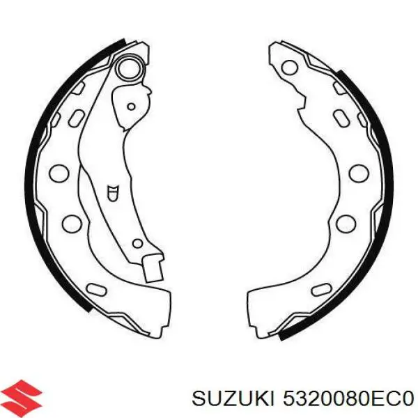 Задние барабанные колодки 5320080EC0 Suzuki