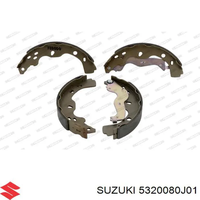 5320080J01 Suzuki колодки тормозные задние барабанные