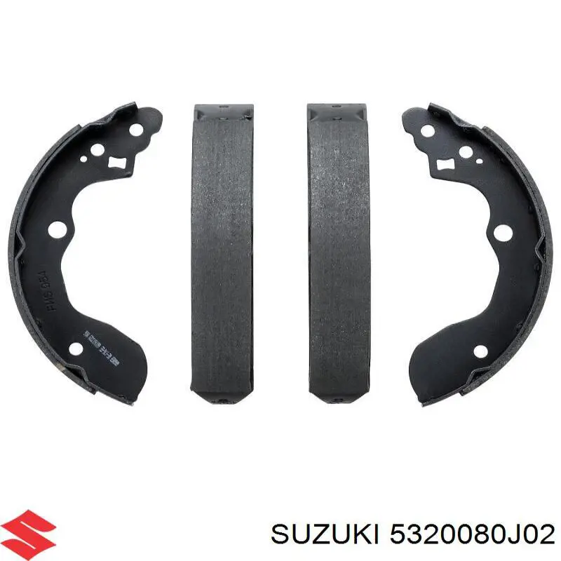 5320080J02 Suzuki колодки тормозные задние барабанные