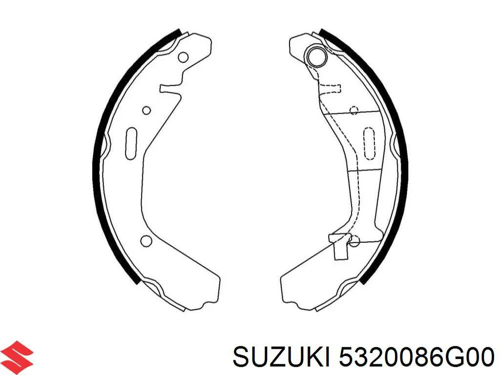 Задние барабанные колодки 5320086G00 Suzuki