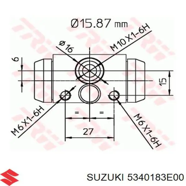 Рабочий тормозной цилиндр Suzuki 5340183E00 цена, от 14.73 USD