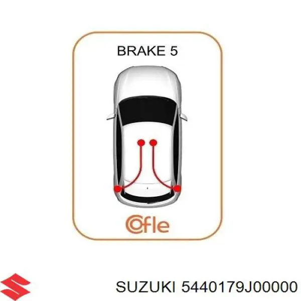 Купить 5440180J00 Suzuki Задний правый трос ручника