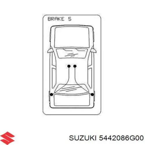 5442086G00 Suzuki Трос ручного тормоза