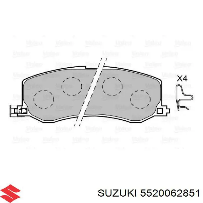 5520062851 Suzuki колодки тормозные передние дисковые