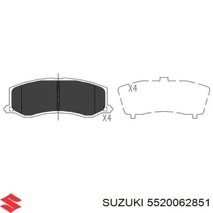 Купить 5520062851 Suzuki Колодки тормозные