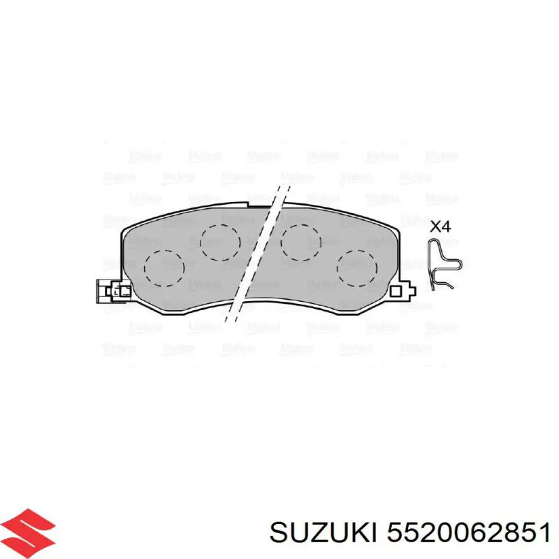 Колодки Suzuki 5520062851 цена, от 9.29 USD