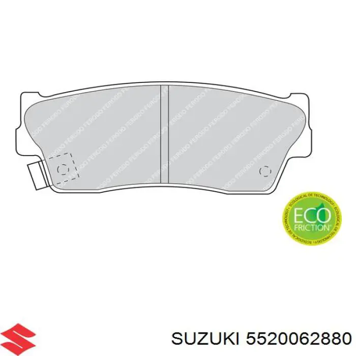 5520062880 Suzuki передние тормозные колодки