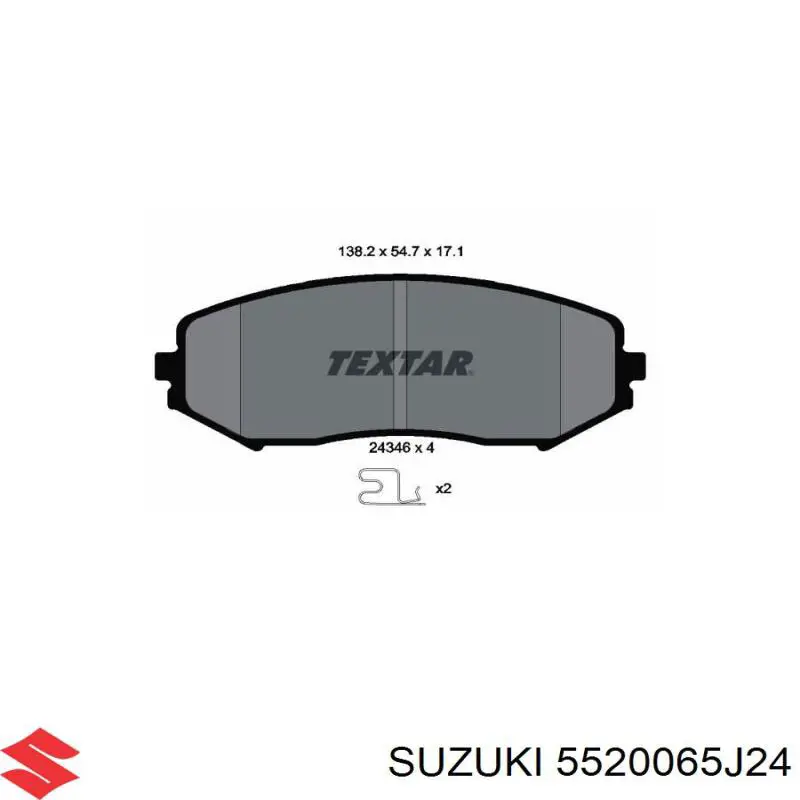 Купить 5520065J24 Suzuki Колодки тормозные