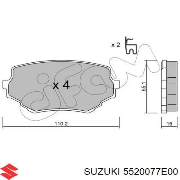 Колодки Suzuki 5520077E00 цена, от 25.59 USD