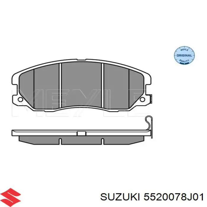 5520078J01 Suzuki колодки тормозные передние дисковые