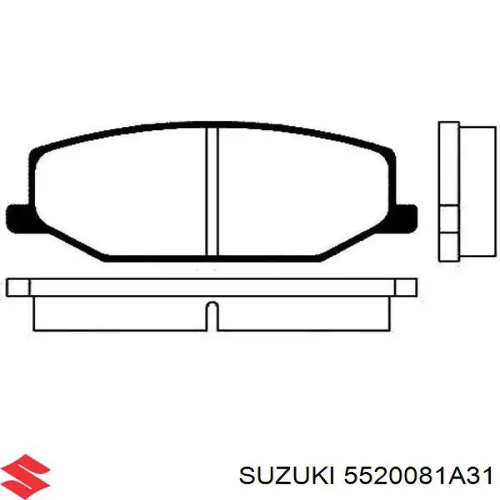 Купить 5520081A31 Suzuki Колодки тормозные