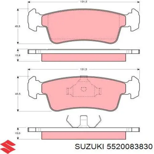 5520083830 Suzuki Колодки передние