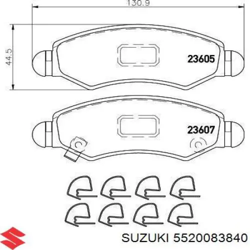 Передние тормозные колодки 5520083840 Suzuki