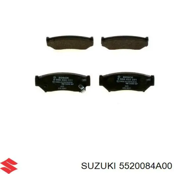 Колодки тормозные передние дисковые SUZUKI 5520084A00