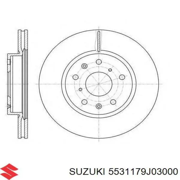 5531179J03000 Suzuki диск тормозной передний