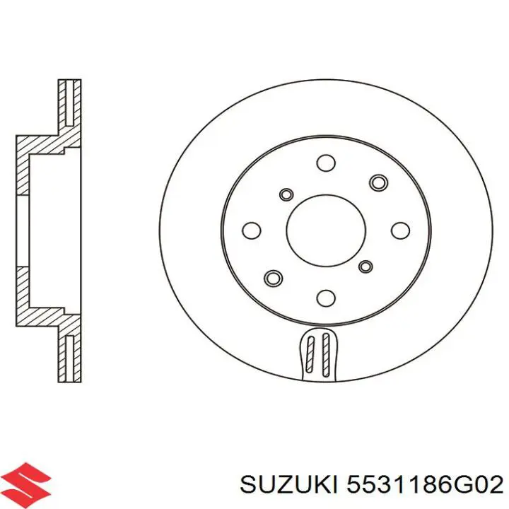 Передние тормозные диски 5531186G02 Suzuki