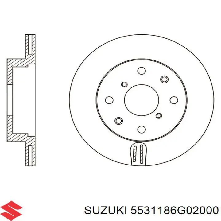Купить 5531186G02000 Suzuki Ротор тормозной