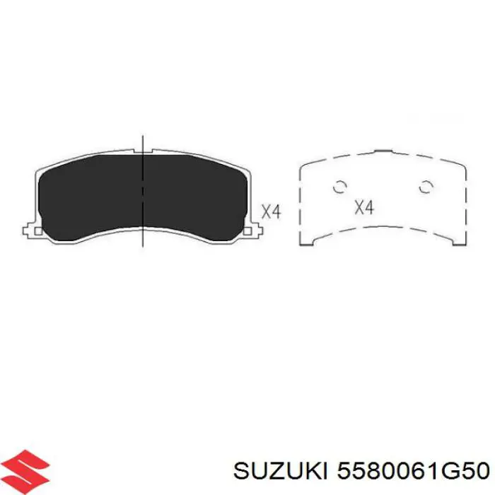Колодки Suzuki 5580061G50 цена, от 12.67 USD