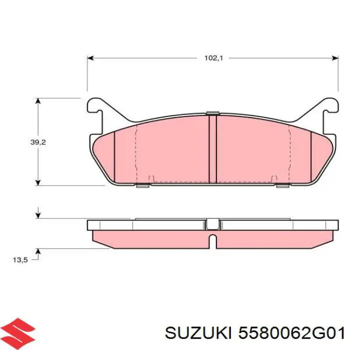Колодки дисковые  Suzuki 5580062G01 цена, от 22.27 USD