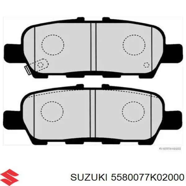 Задние тормозные колодки 5580077K02000 Suzuki