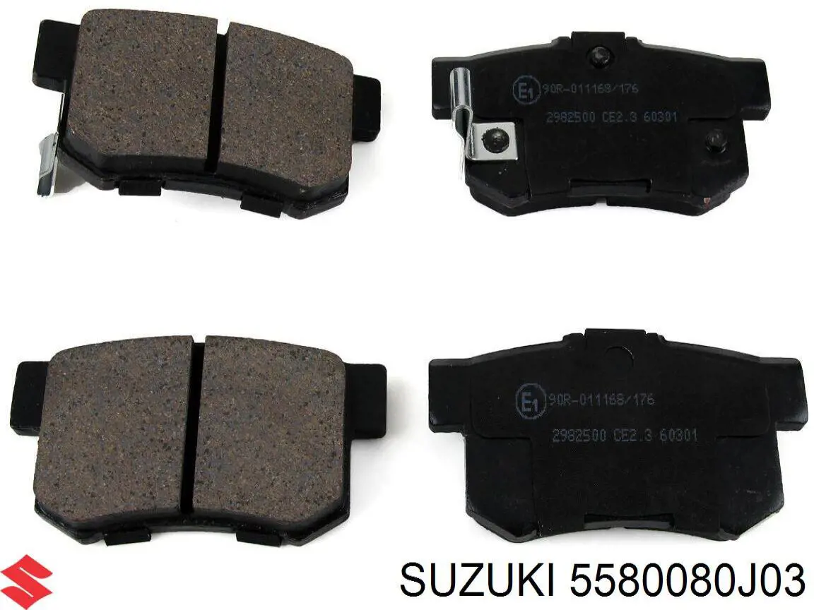 Купить 5580080J03 Suzuki Колодки тормозные задние, дисковые