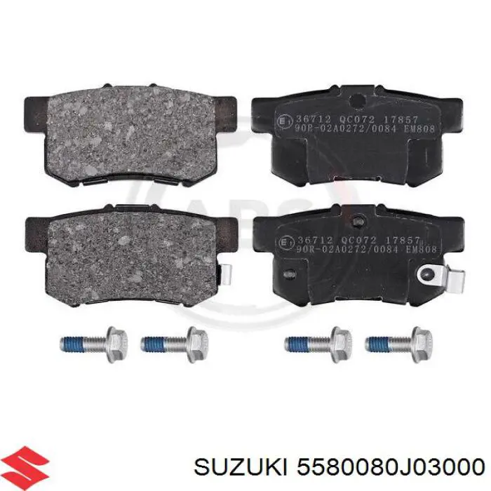 Купить 5580080J03000 Suzuki Колодки тормозные задние, дисковые