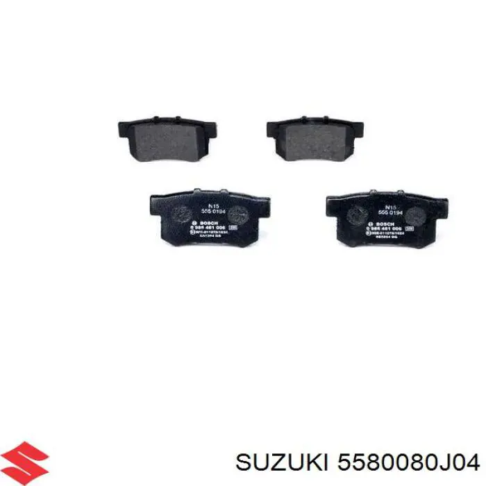 5580080J04 Suzuki колодки тормозные задние дисковые