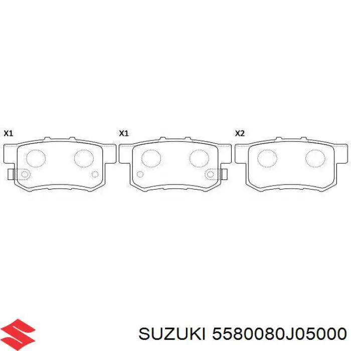 Колодки дисковые  Suzuki 5580080J05000 цена, от 14.91 USD