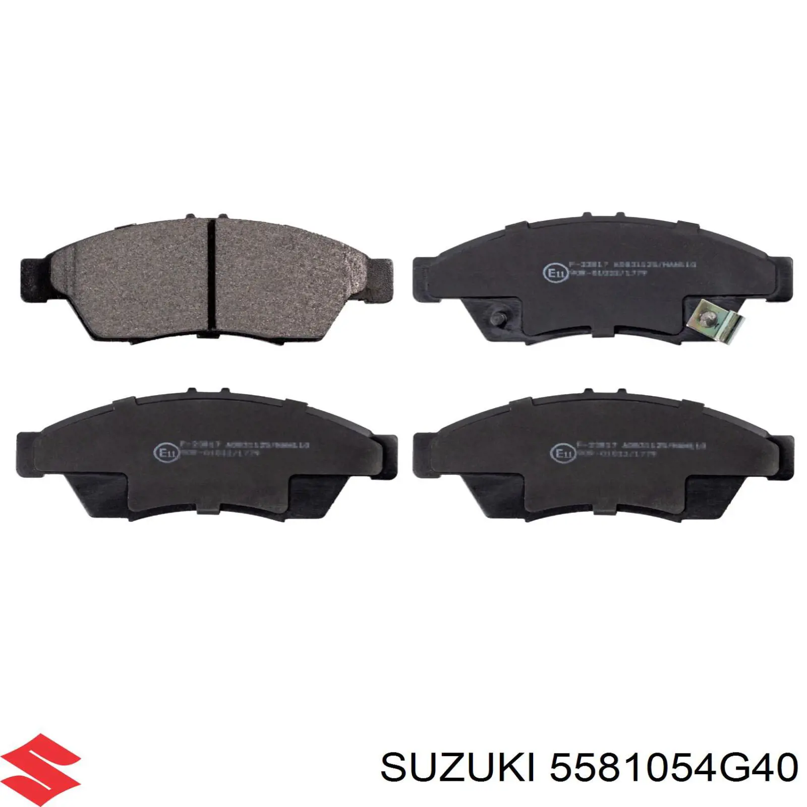 5581054G40 Suzuki колодки тормозные передние дисковые