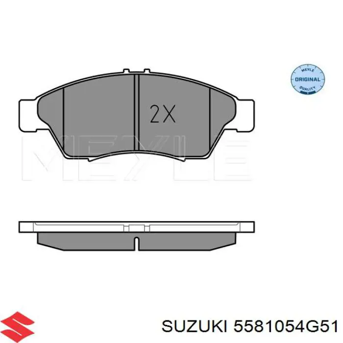 Передние тормозные колодки 5581054G51 Suzuki