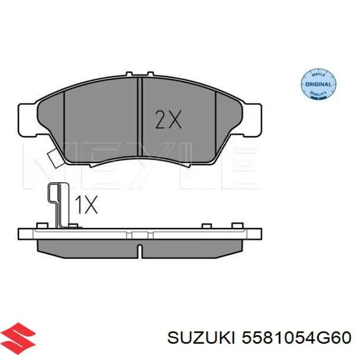 Купить 5581054G60 Suzuki Колодки тормозные
