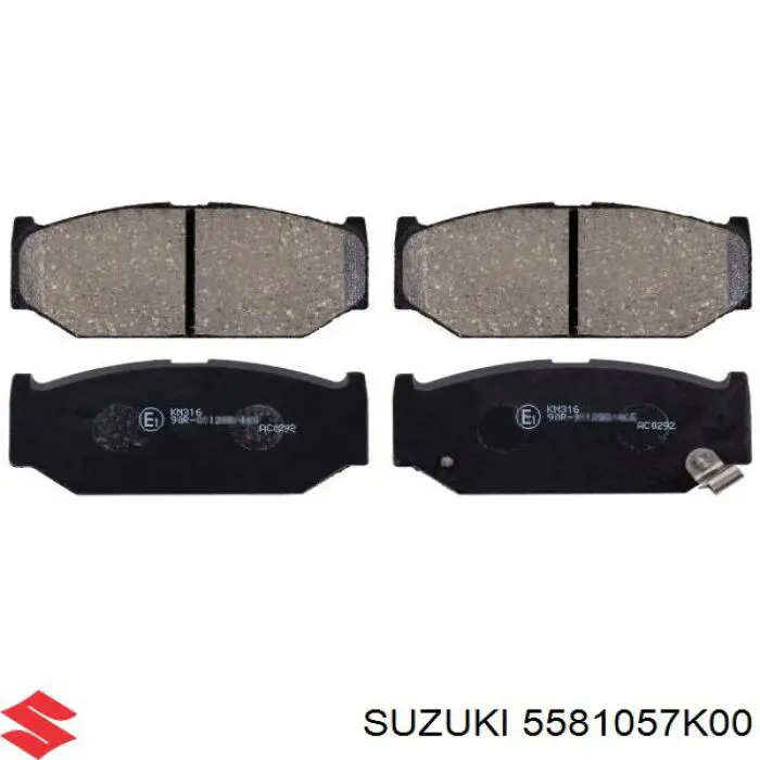 5581057K00 Suzuki колодки тормозные передние дисковые