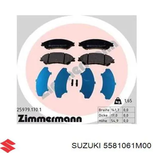 Колодки Suzuki 5581061M00 цена, от 36.13 USD