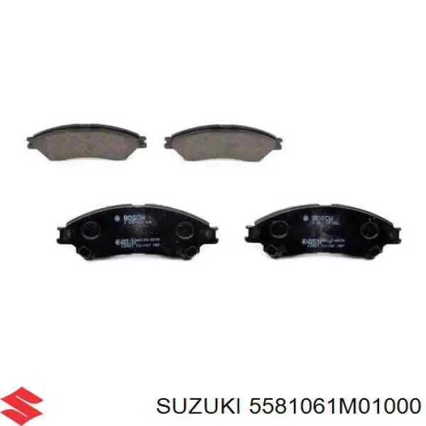 Колодки тормозные передние дисковые SUZUKI 5581061M01000