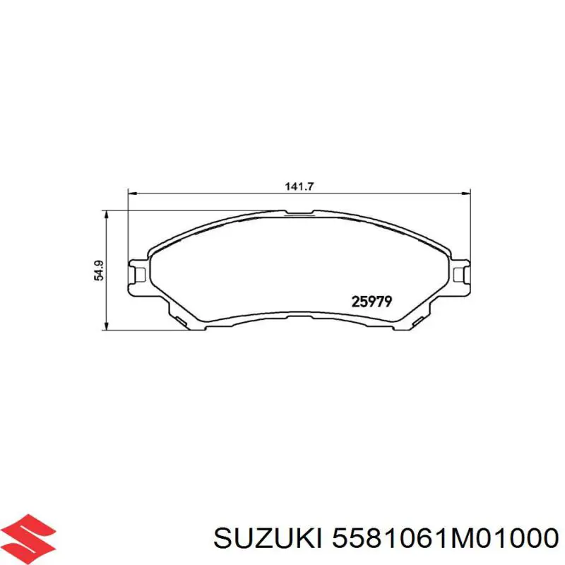 Купить 5581061M01000 Suzuki Колодки тормозные