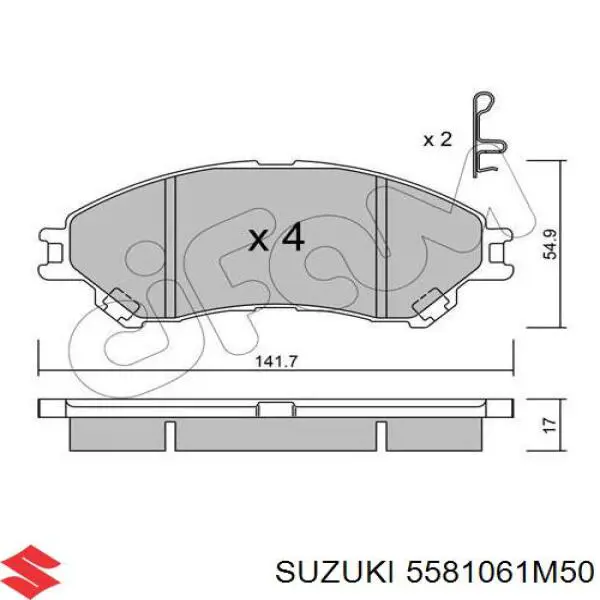 Колодки Suzuki 5581061M50 цена, от 40.82 USD