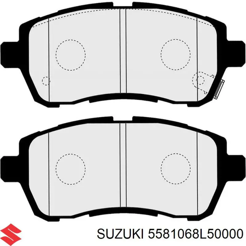 Передние тормозные колодки 5581068L50000 Suzuki