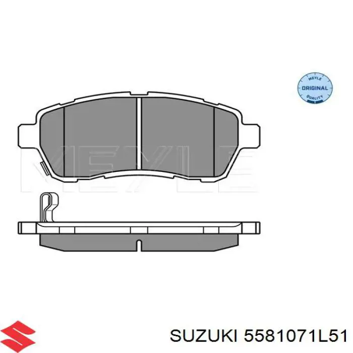 5581071L51 Suzuki колодки тормозные передние дисковые