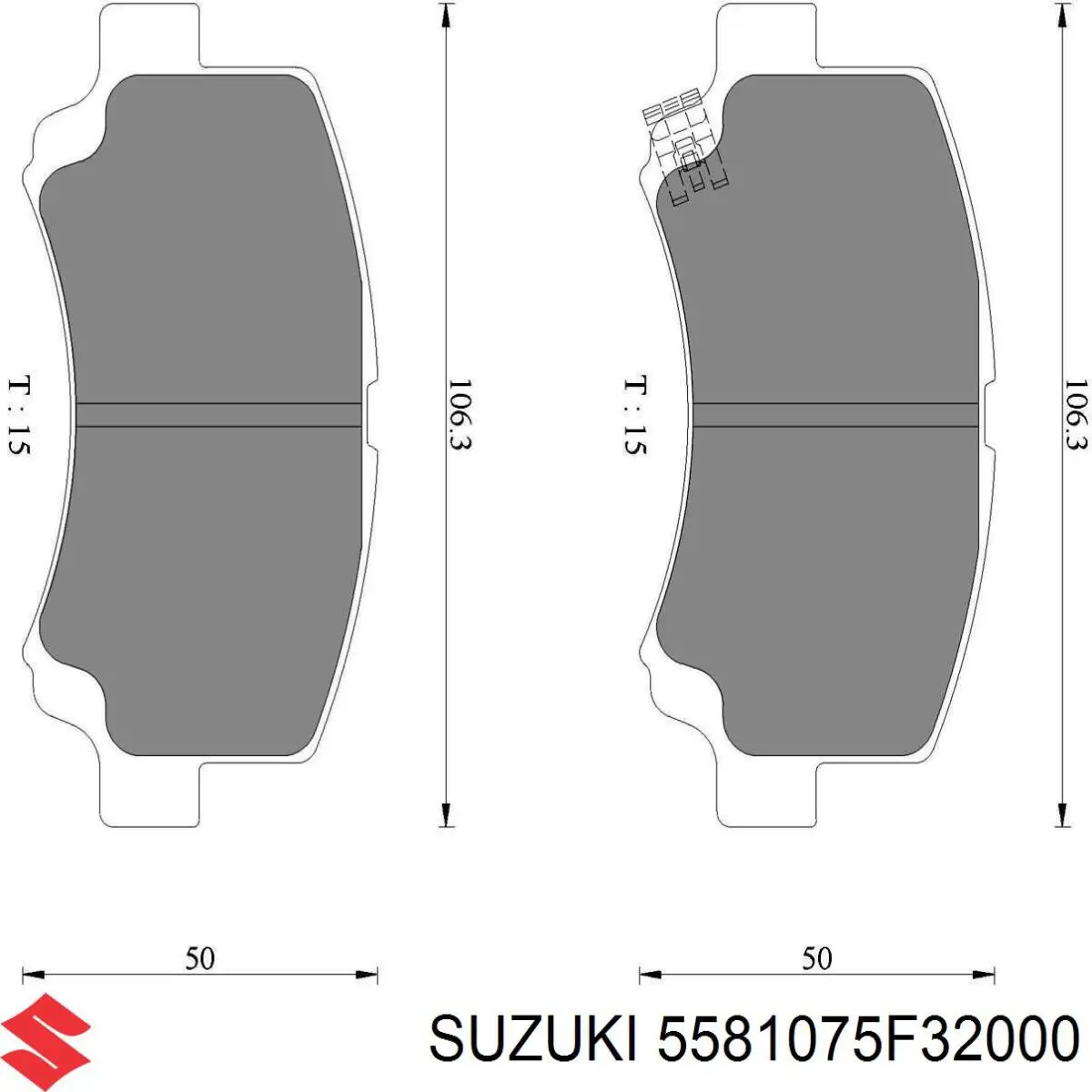 Колодки Suzuki 5581075F32000 цена, от 9.94 USD