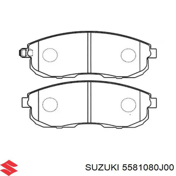 Передние тормозные колодки 5581080J00 Suzuki