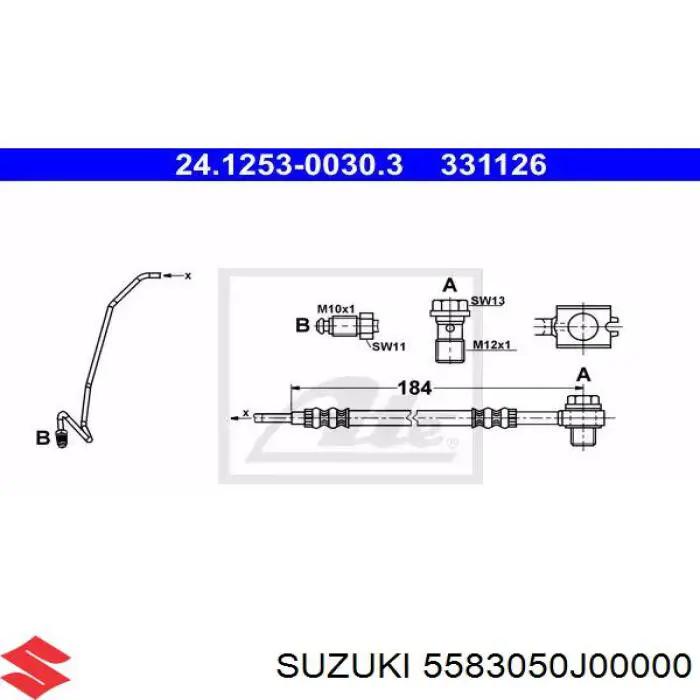 Ремкомплект тормозного суппорта переднего Suzuki 5583050J01000