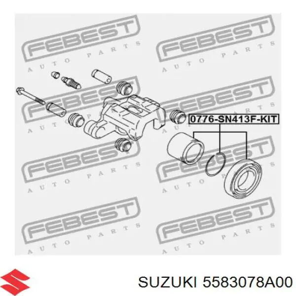 Ремкомплект переднего суппорта 5583078A00 Suzuki