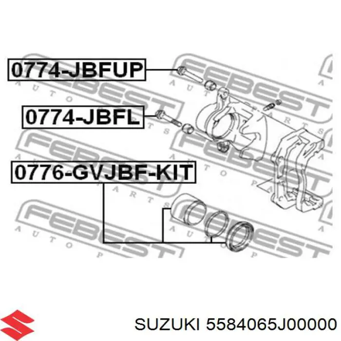 Ремкомплект переднего суппорта 5584065J00000 Suzuki