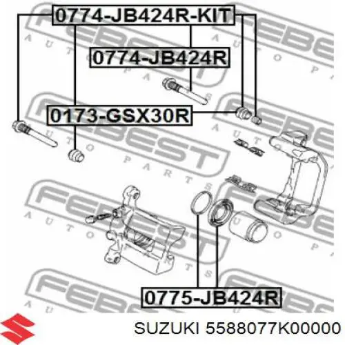 Ремкомплект суппортов Suzuki 5588077K00 цена, от 24.58 USD