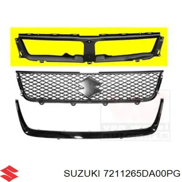 7211265DA00PG Suzuki накладка (рамка решетки радиатора)