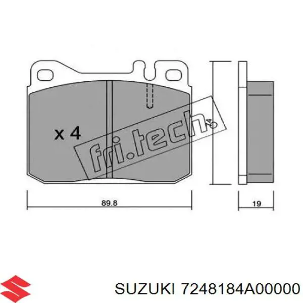 Правый подкрылок переднего крыла Suzuki 7248184A00000 цена, от 11.90 USD