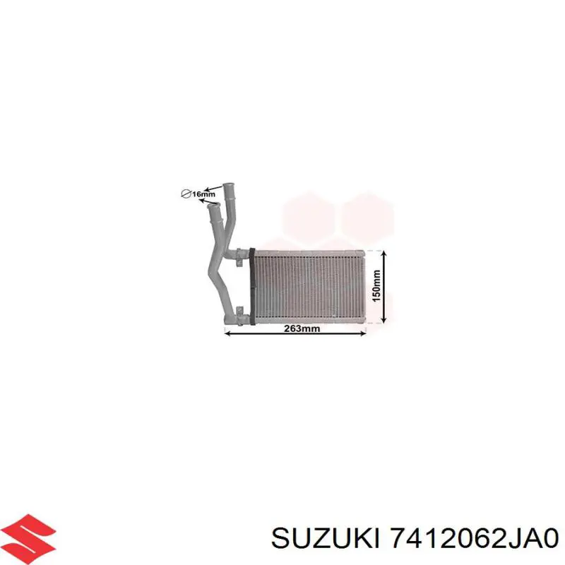 Купить 7412062JA0 Suzuki Радиатор печки